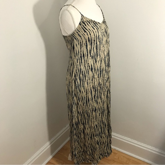 Zara Tan and Navy Stripe Summer Dress - Picture 5 of 10